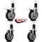 Service Caster 5'' Black Poly Swivel 1-5/8'' Expanding Stem Caster Set 2 Total Lock Brakes, 4PK SCC-EXTTL20S514-PPUB-BLK-2-S-2-158 - alternate 5